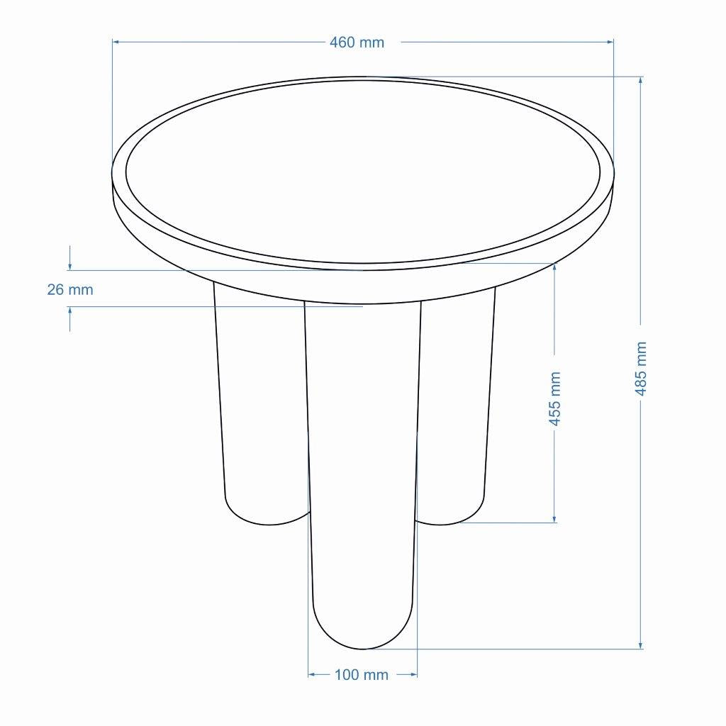 Eclat - Sofia Enamel End Table - Plum
