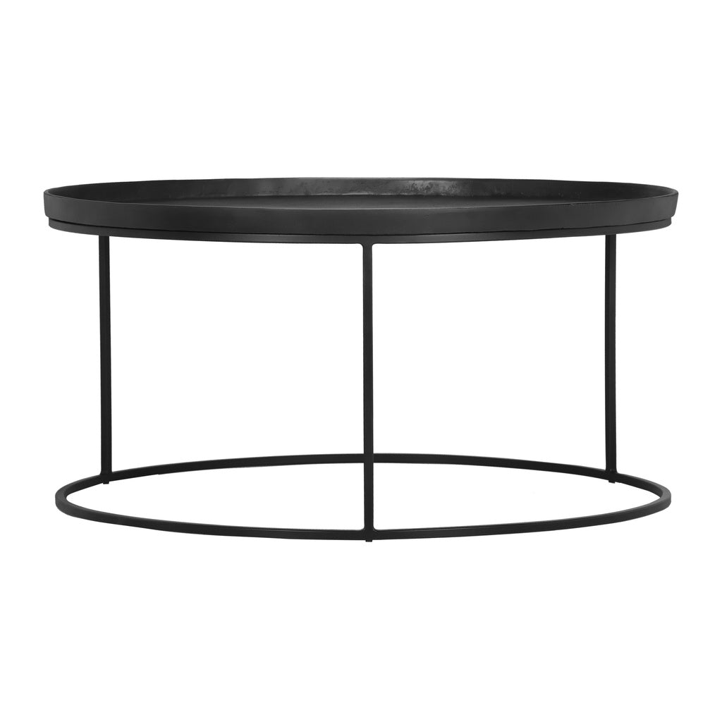 Elements - Sana Coffee Table - Antique Zinc Top - Black Frame
