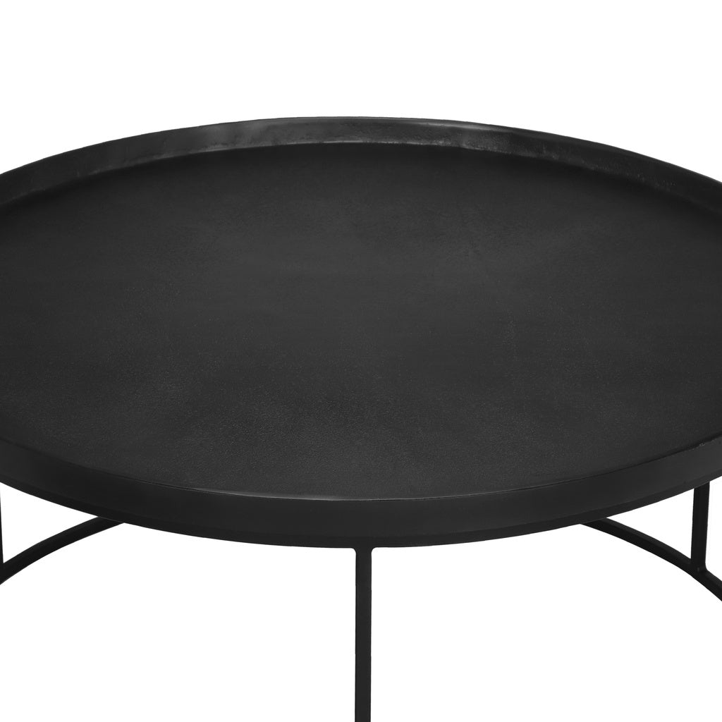 Elements - Sana Coffee Table - Antique Zinc Top - Black Frame