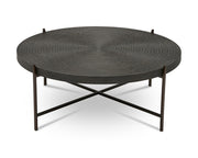 IE Series - Sanskrit Coffee Table - Antique Copper Top - Bronze Frame