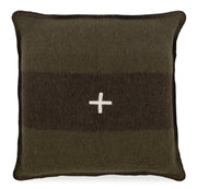 Swiss Army Pillow Cover 24x24 Green/Brown