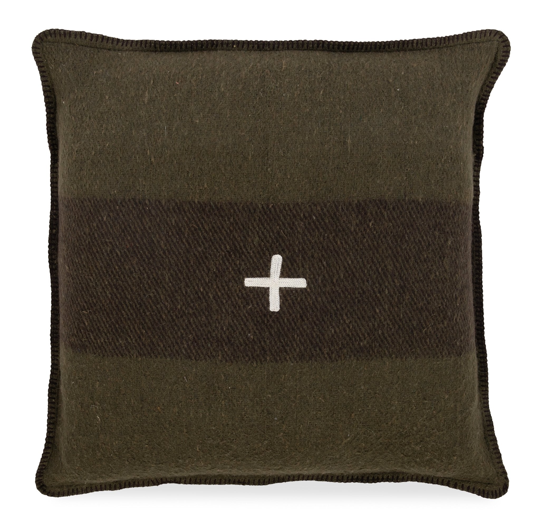 Swiss Army Pillow Cover 24x24 Green/Brown - Central Designs