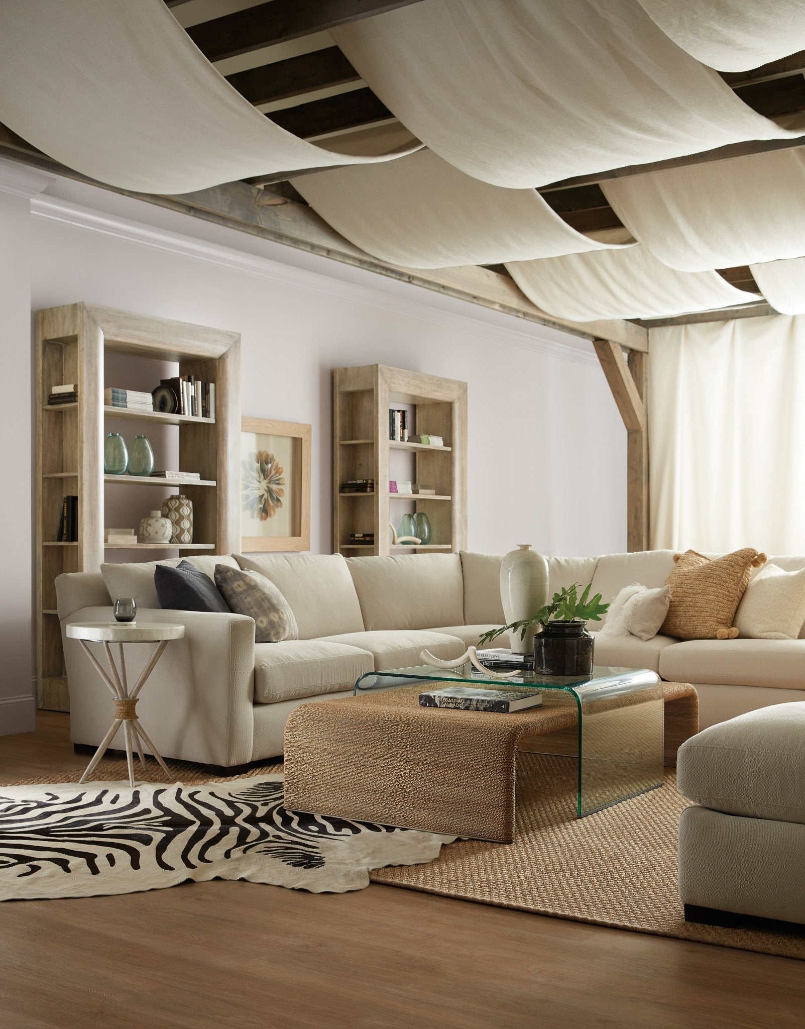 Amani Rope and Glass Cocktail Table - Central Designs