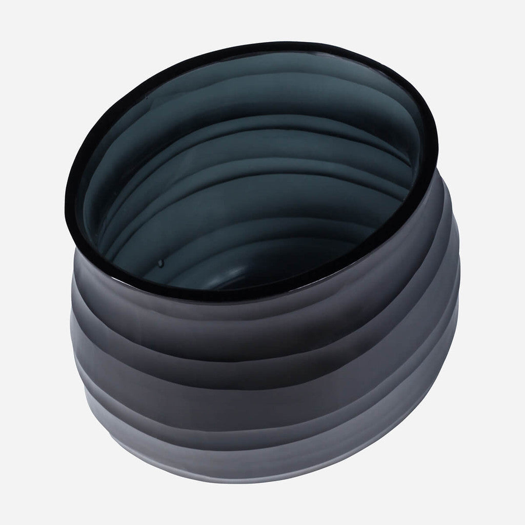 Escaut Dark Indigo Glass Vase - Small