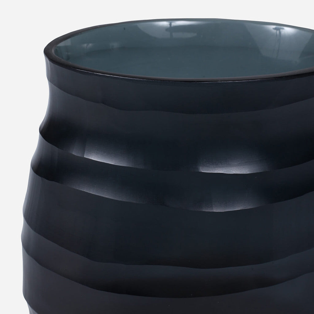 Escaut Dark Indigo Glass Vase - Small