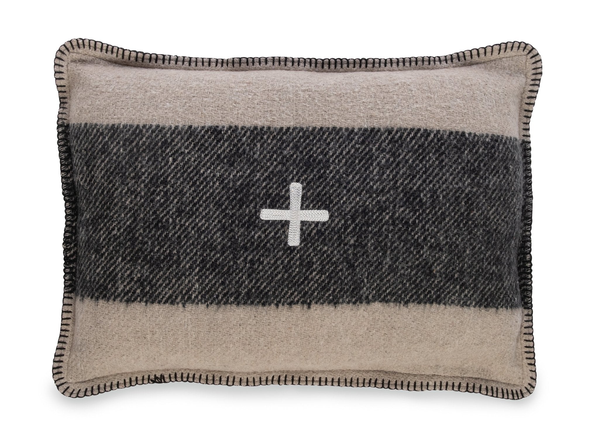 Swiss Army Pillow Cover 14x20 Cream/Black - Central Designs