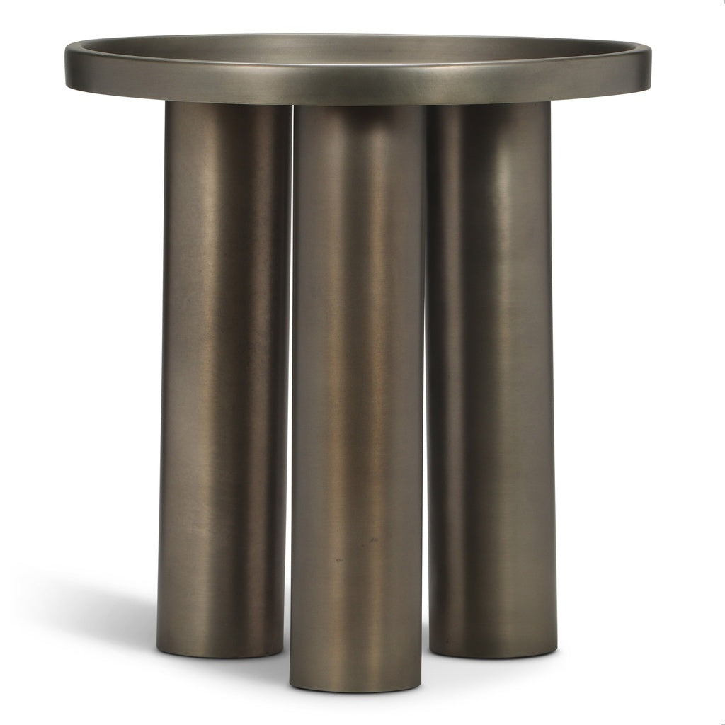 Eclat - Sofia Industrial End Table - Industrial Nickel