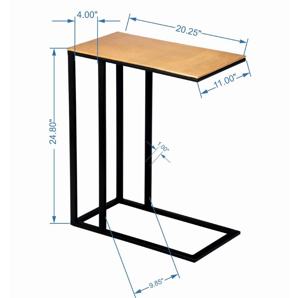 Elements - Tanu - C-Table End Table - Antique Brass