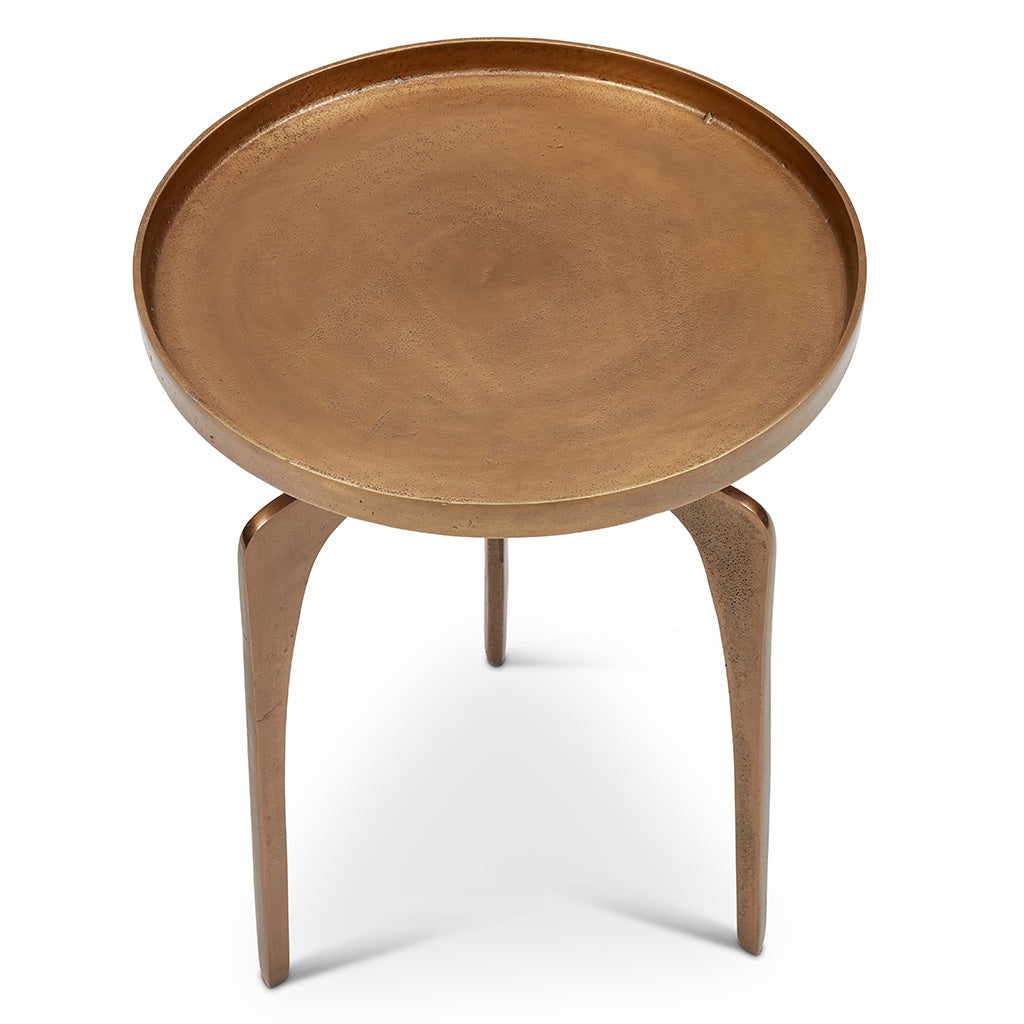 Elements - Vinya End Table - Antique Brass
