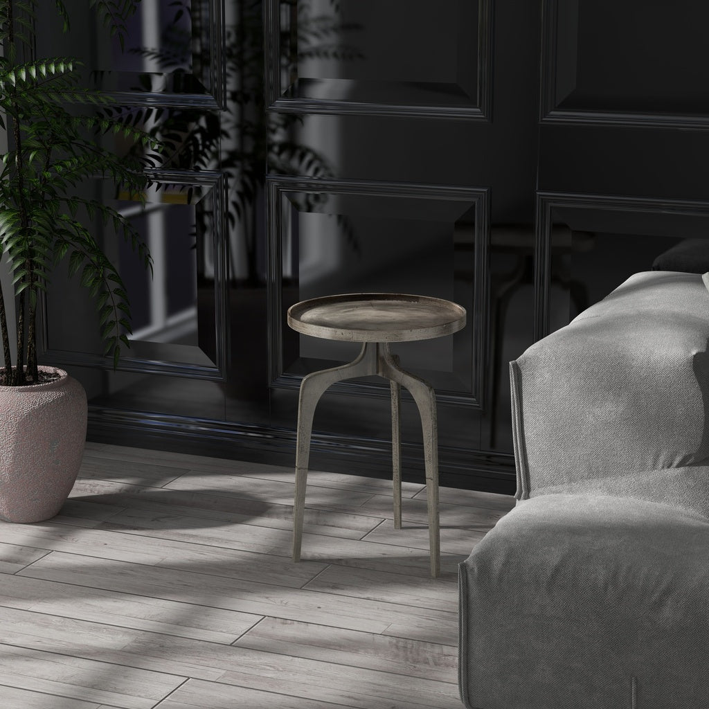 Elements - Vinya End Table - Vintage Silver