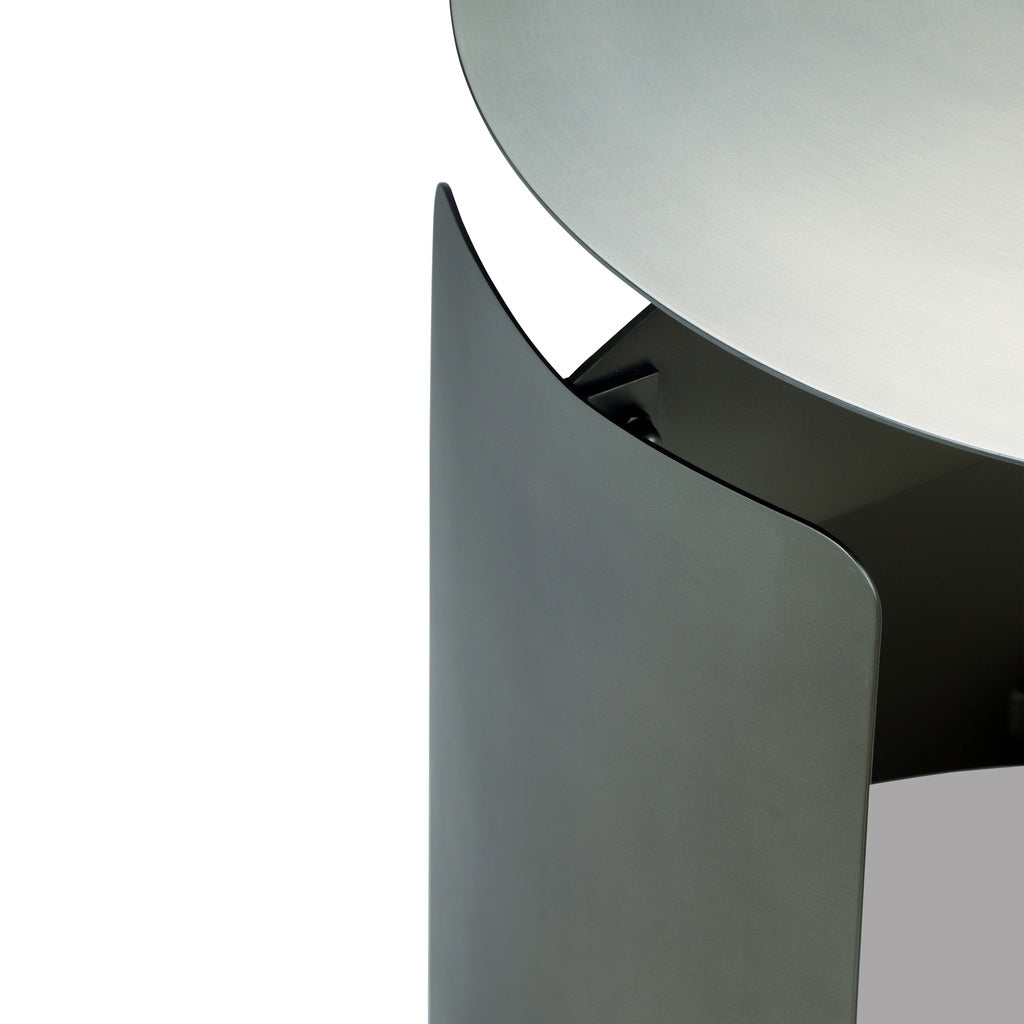 Senshi - Industrial End Table - Industrial Nickel