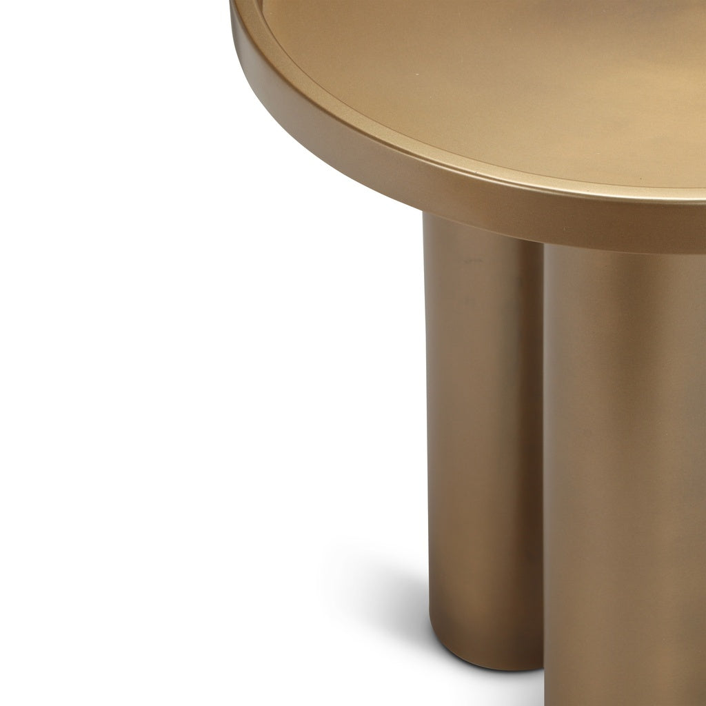 Eclat - Sofia Industrial End Table - Industrial Brass