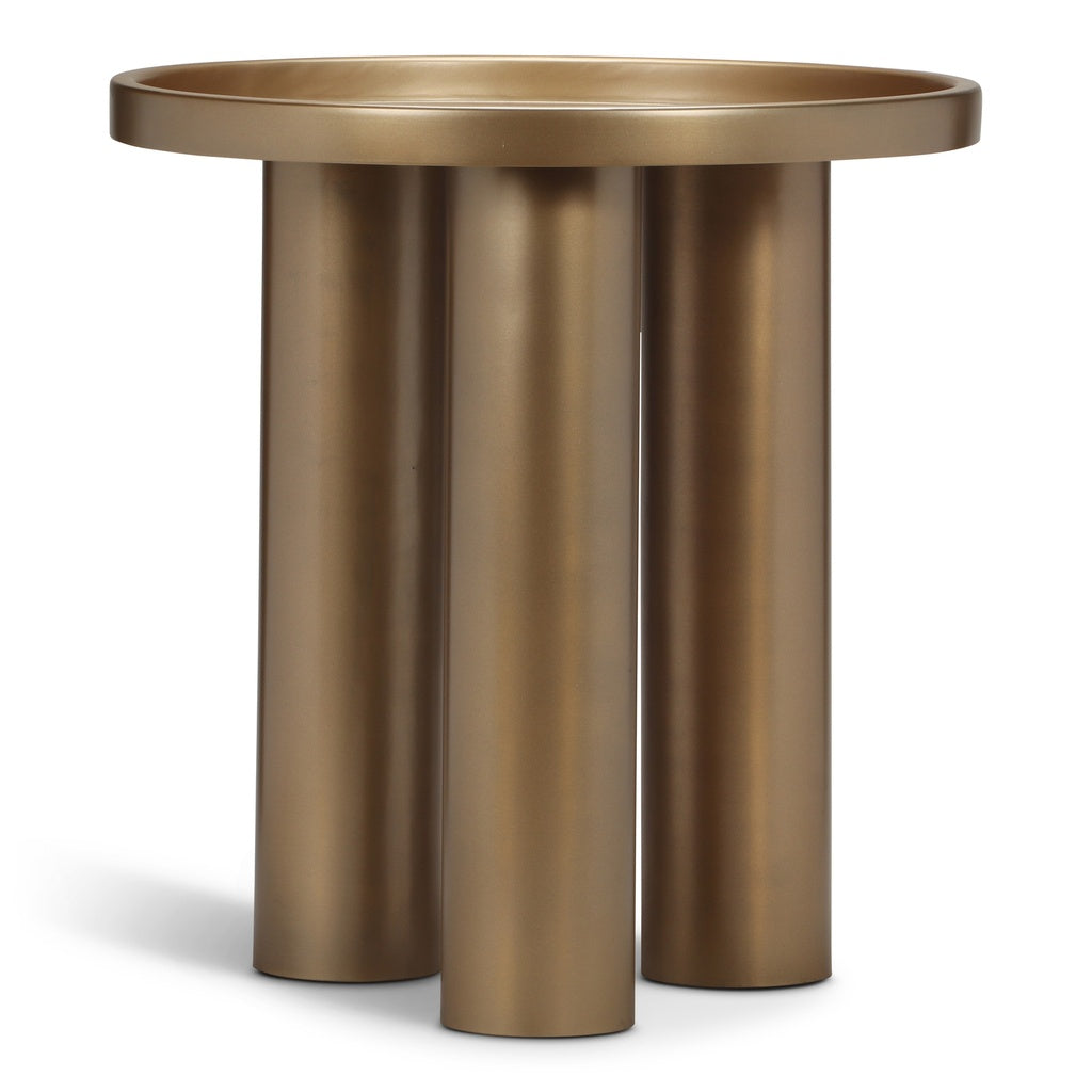 Eclat - Sofia Industrial End Table - Industrial Brass
