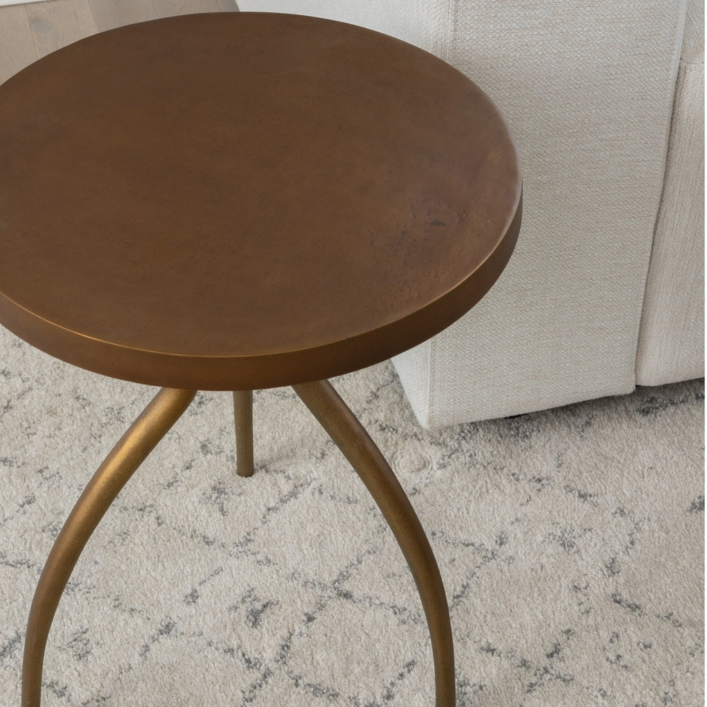 Elements - Sarp - End Table - Antique Zinc