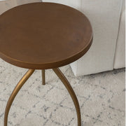 Elements - Sarp - End Table - Antique Zinc