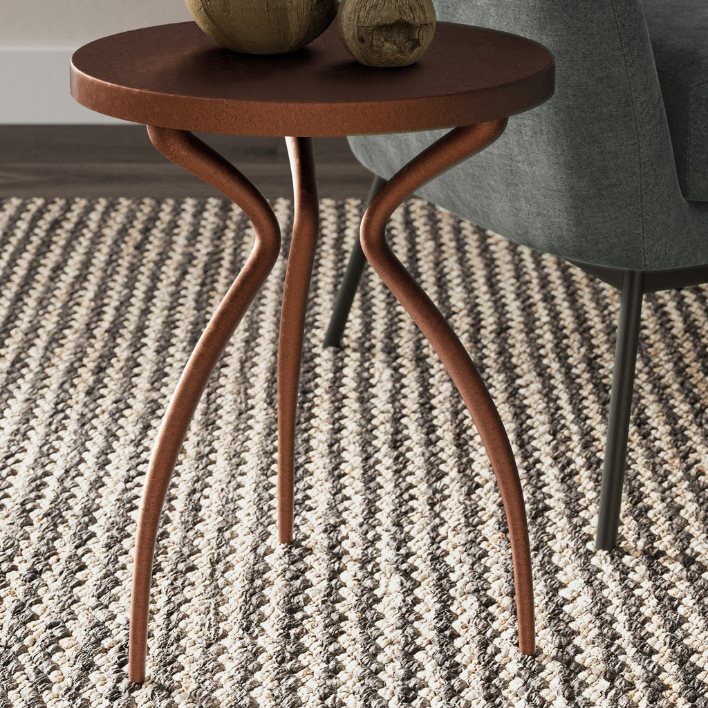 Elements - Sarp - End Table - Antique Zinc