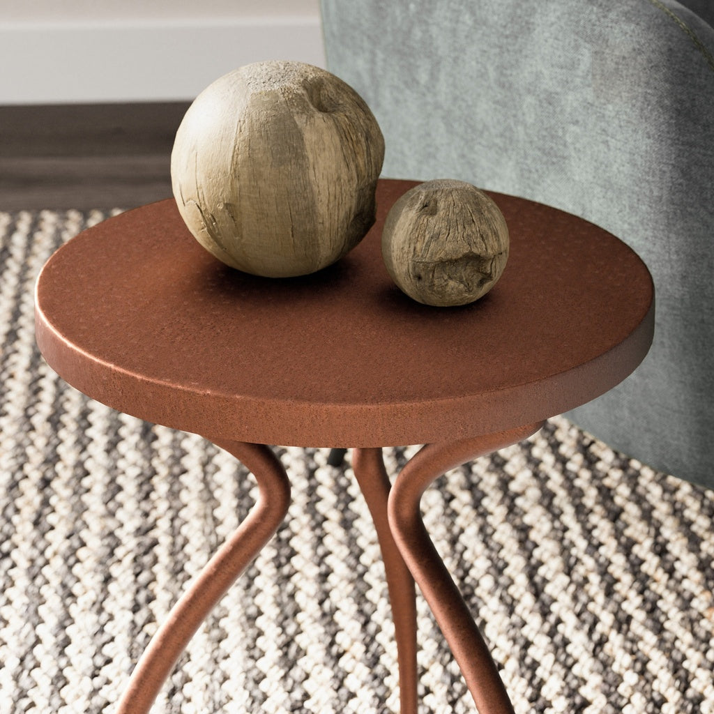 Elements - Sarp - End Table - Antique Zinc