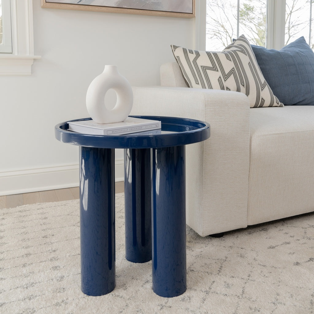 Eclat - Sofia Enamel End Table - Navy