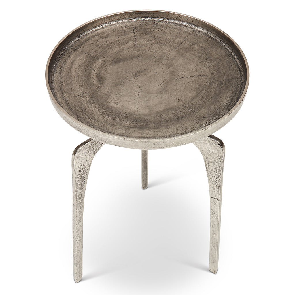 Elements - Vinya End Table - Vintage Silver