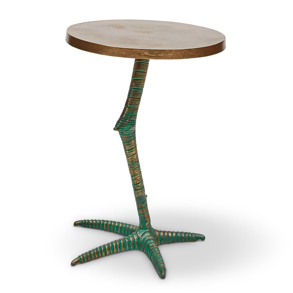Elements - Pavo End Table - Antique Brass