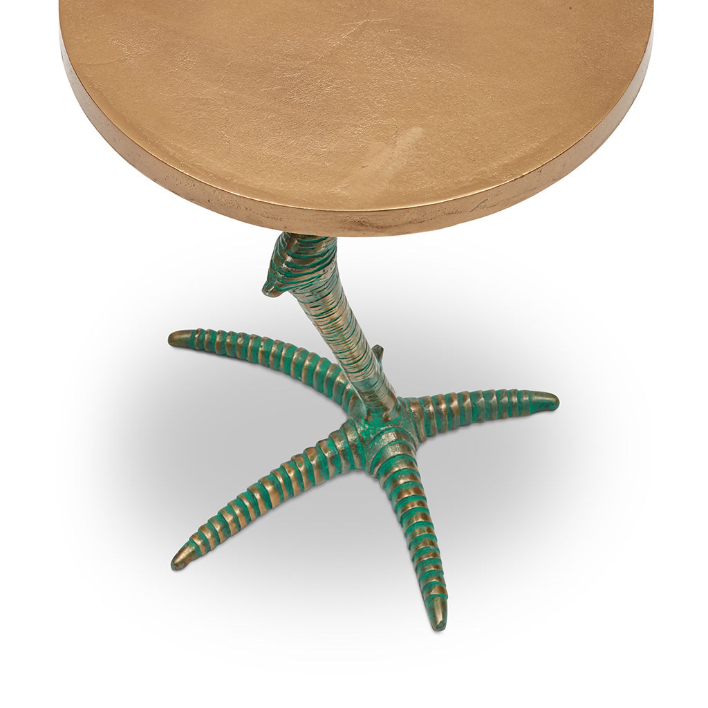 Elements - Pavo End Table - Antique Brass