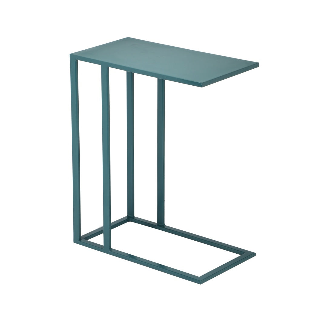 Elements - Tanu - C-Table Enamel Top End Table - Teal