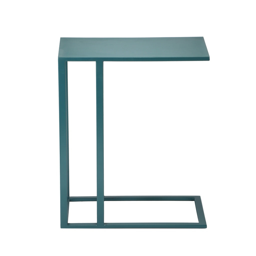 Elements - Tanu - C-Table Enamel Top End Table - Teal