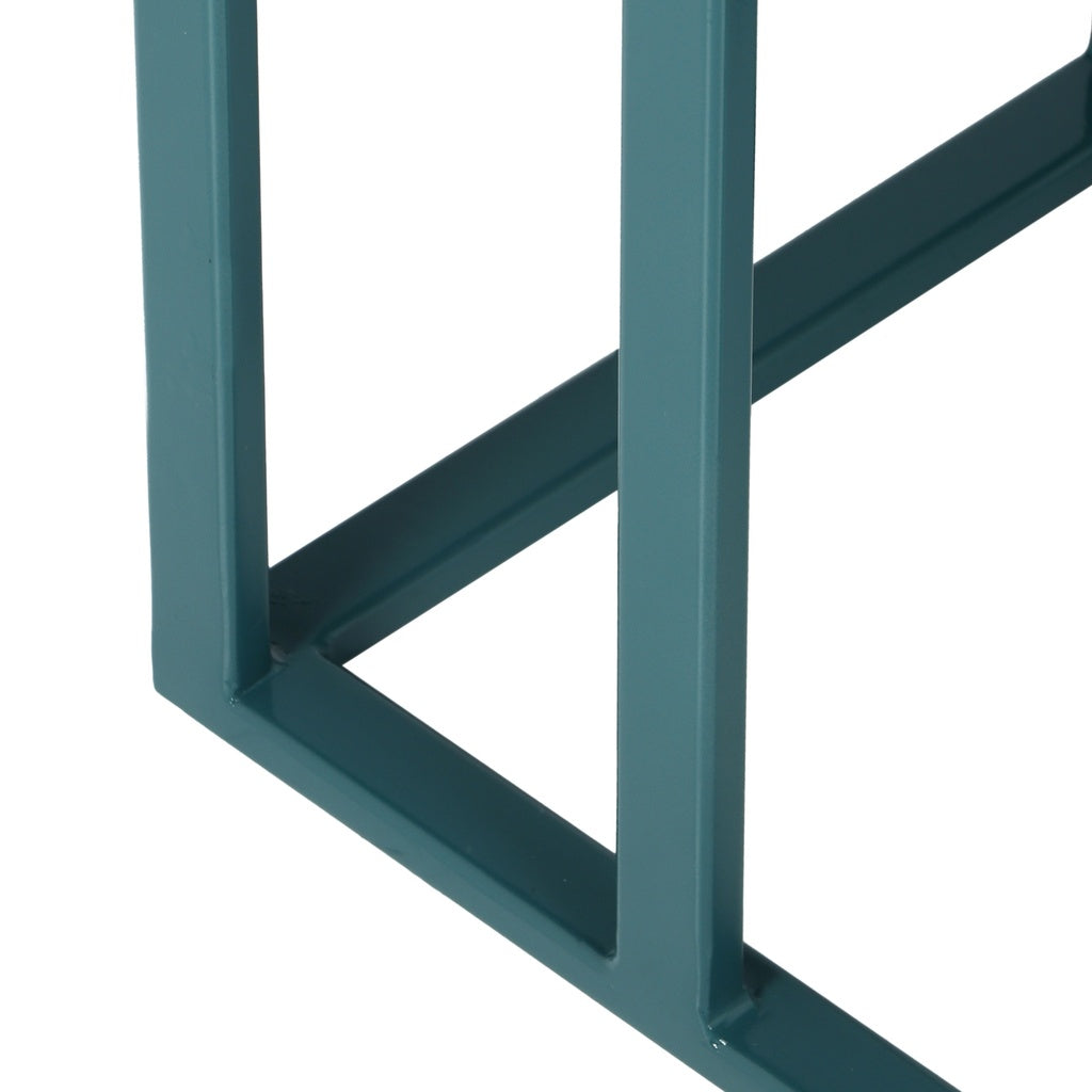 Elements - Tanu - C-Table Enamel Top End Table - Teal