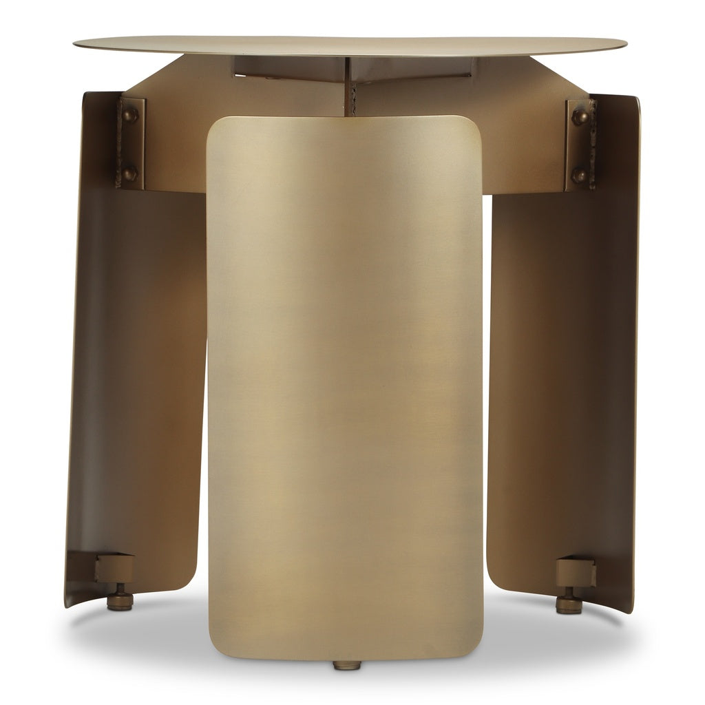 Senshi - Industrial End Table - Industrial Brass
