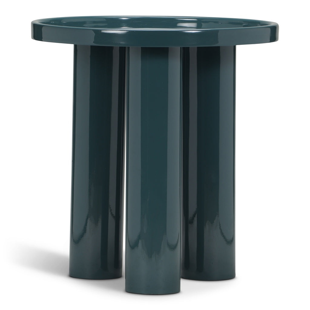 Eclat - Sofia Enamel End Table - Aegean Teal