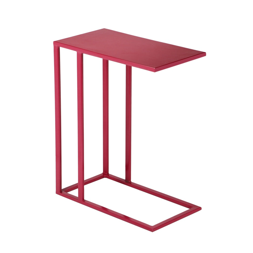 Elements - Tanu - C-Table Enamel Top End Table - Plum