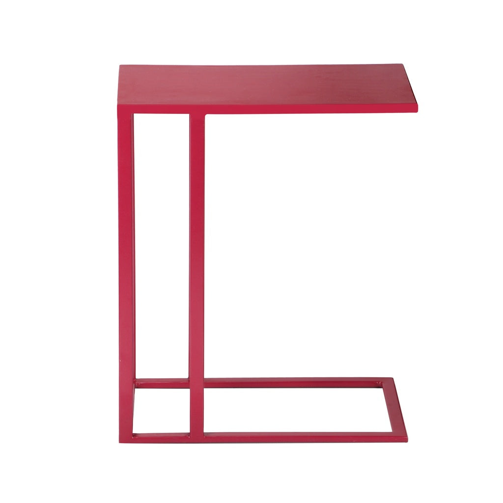 Elements - Tanu - C-Table Enamel Top End Table - Plum
