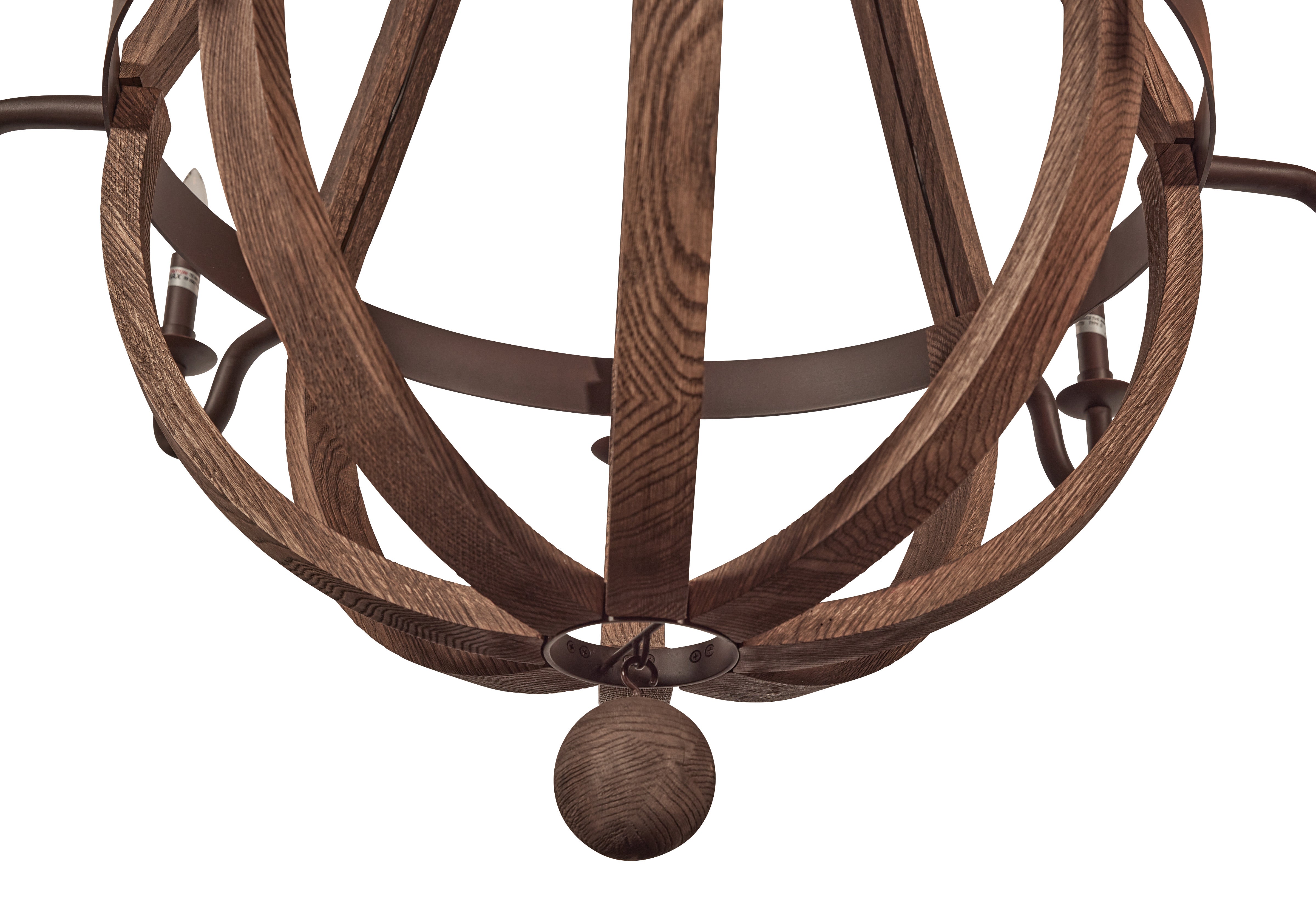 Wine Barrel Chandelier w/ Eight Arms