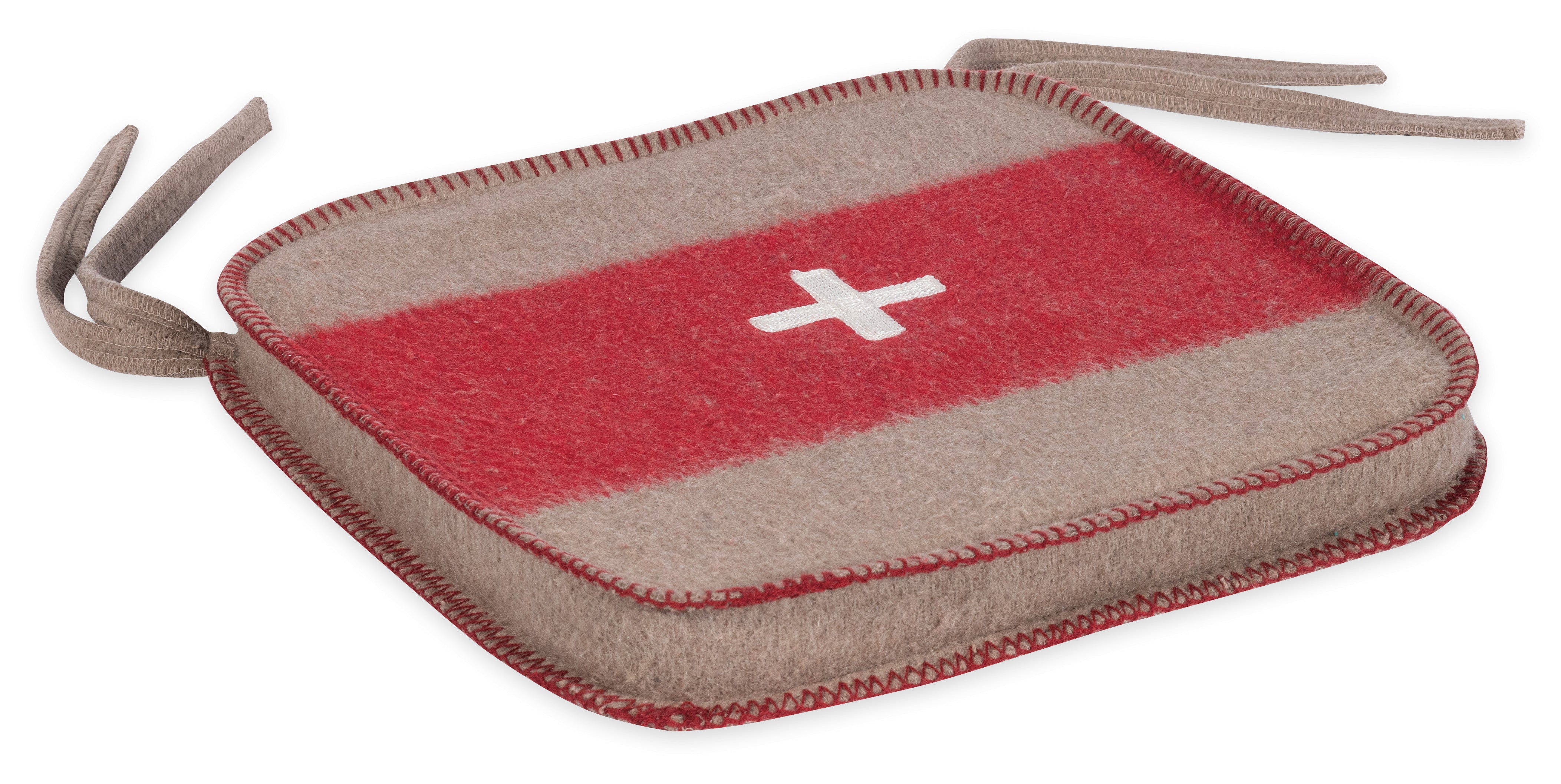Swiss Army Chair Cushion 15x15 Brown/Red
