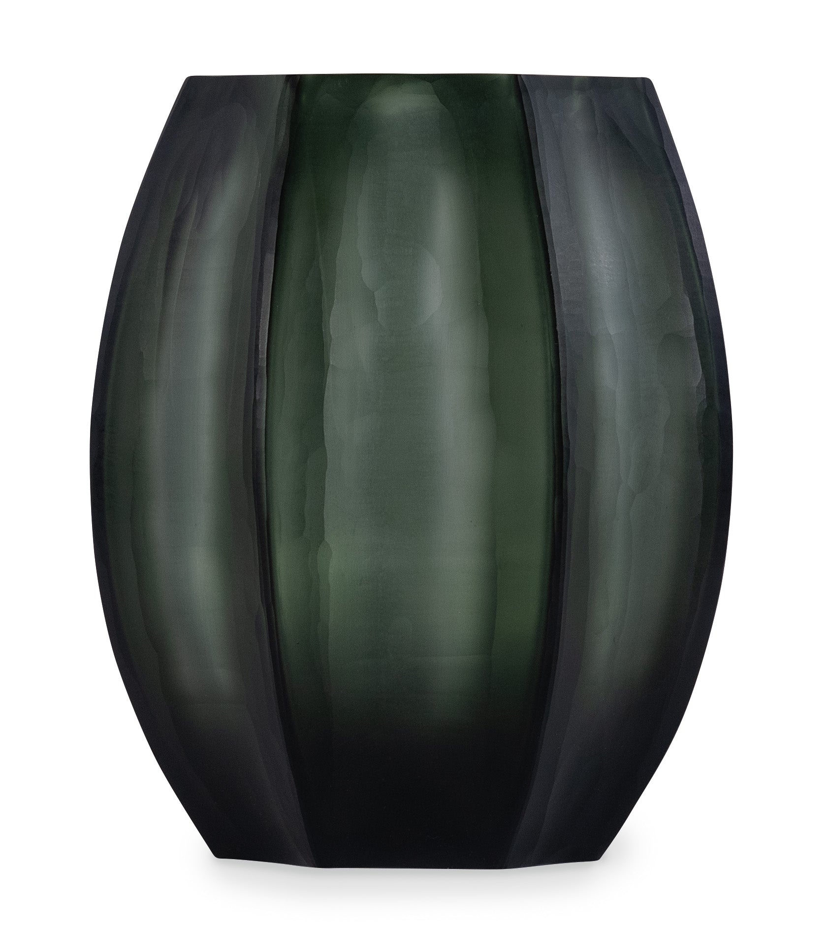 Loire Light Green Steel Glass Vase - Small