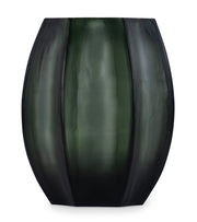 Loire Light Green Steel Glass Vase - Small