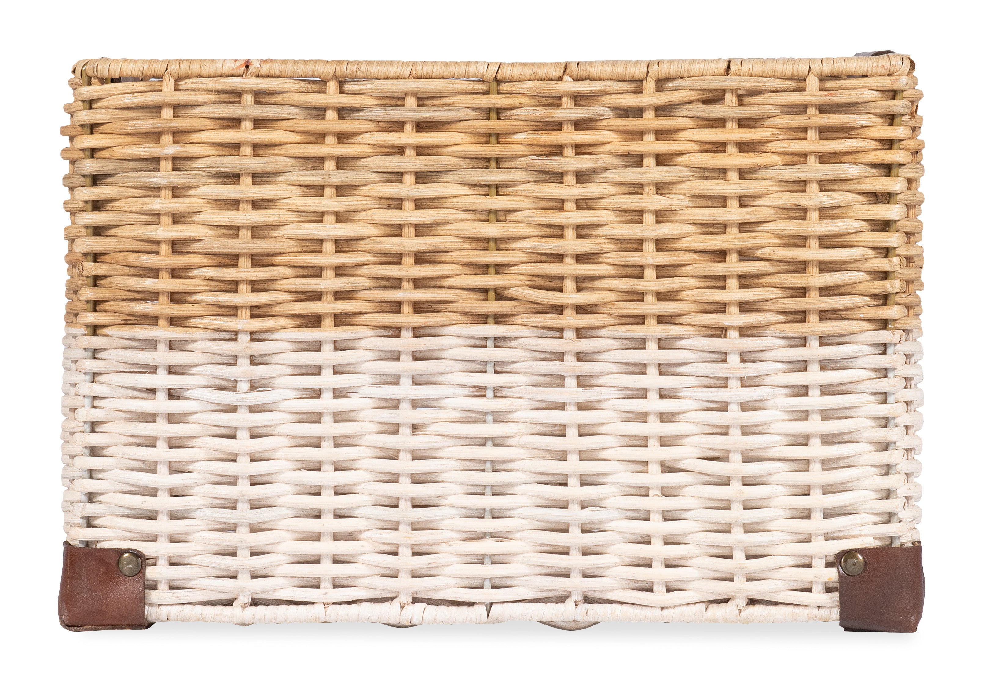 Western Style White Record Wicker Basket