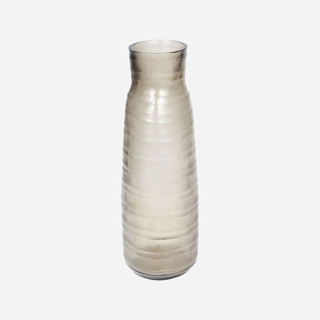 Escaut Smoky Glass Vase - Tall