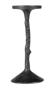 Pillar Candle Holder Blackened Gold - 11.5"H