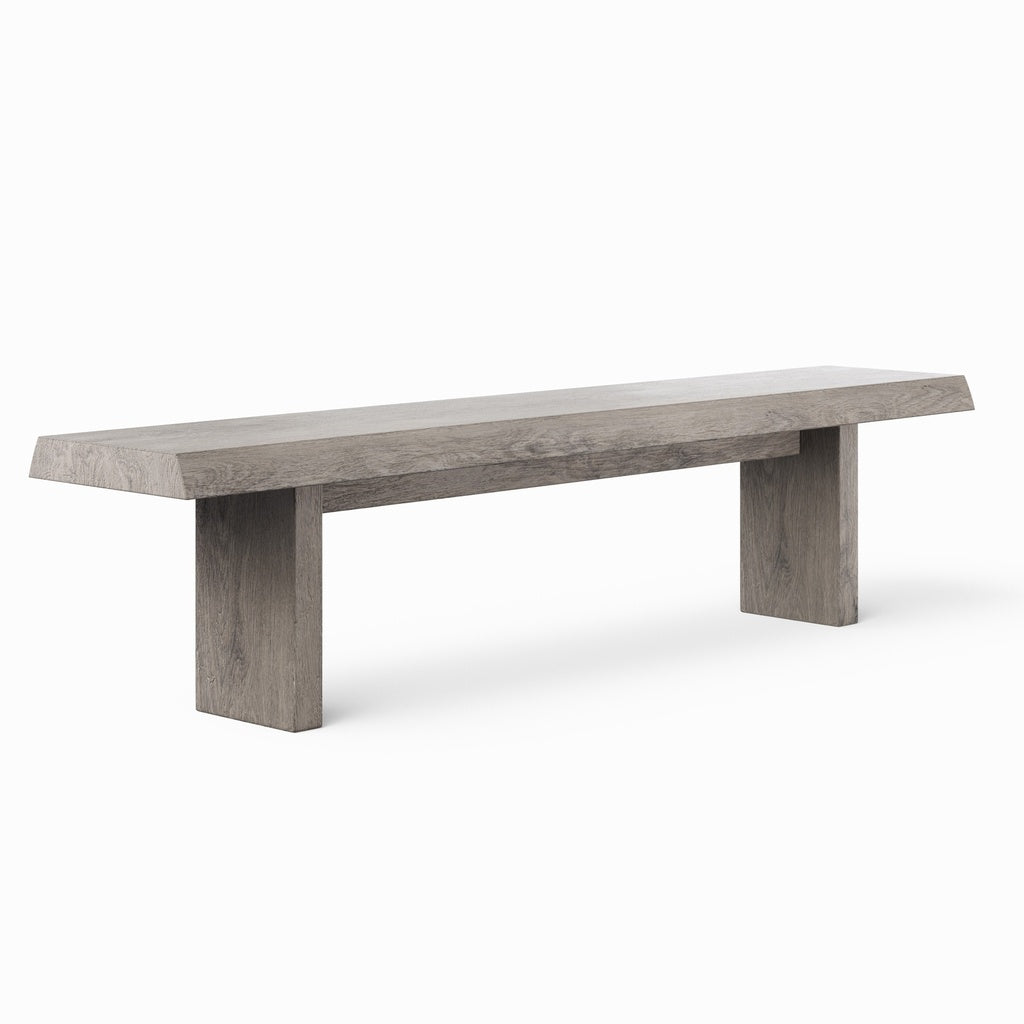 Brooks - Bench - 102" - Sandblasted Grey Frame
