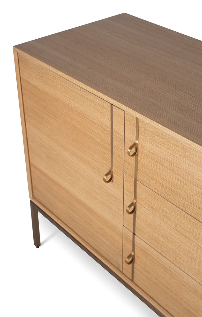 IE Series - Holly - Buffet - White Oak Frame - Brass Legs