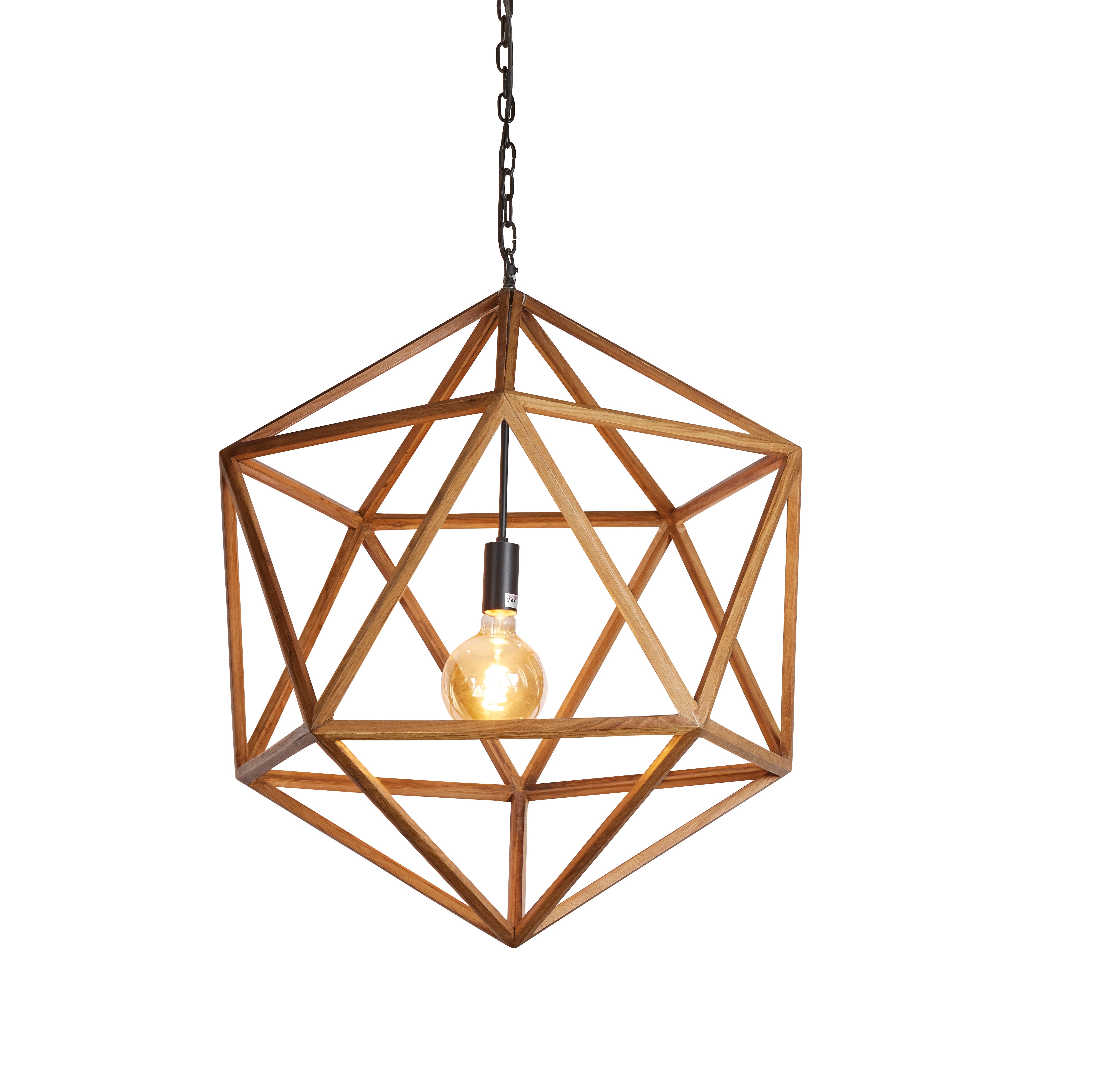 Wooden Polyhedron Chandelier - Medium