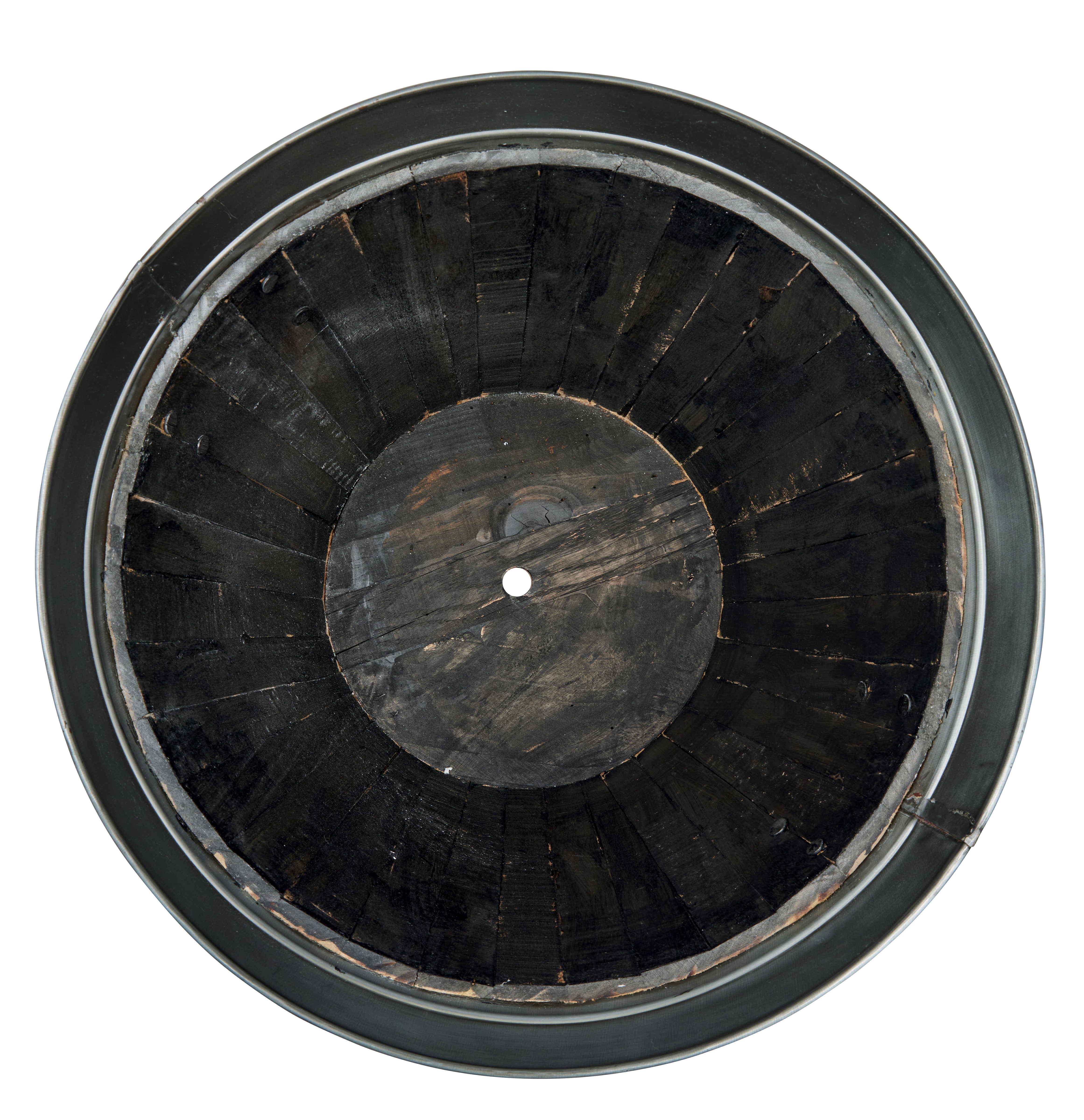 Arbor Round Wood Bucket w/ Iron Handles