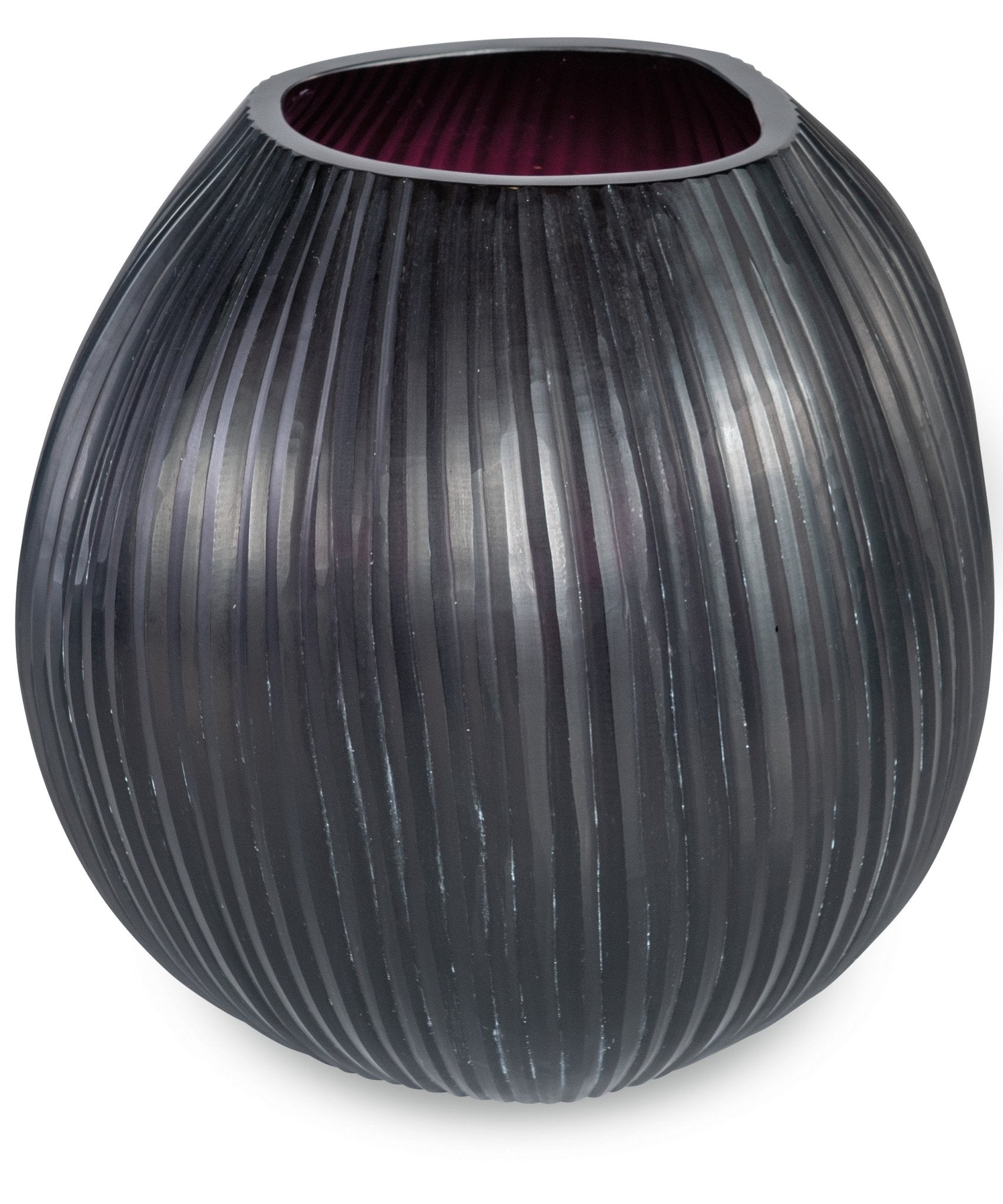 Seine Amethyst Sculptural Glass Vase - Medium - Central Designs