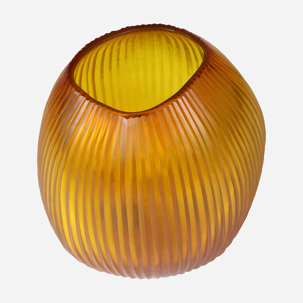 Seine Gold Sculptural Glass Vase - Medium