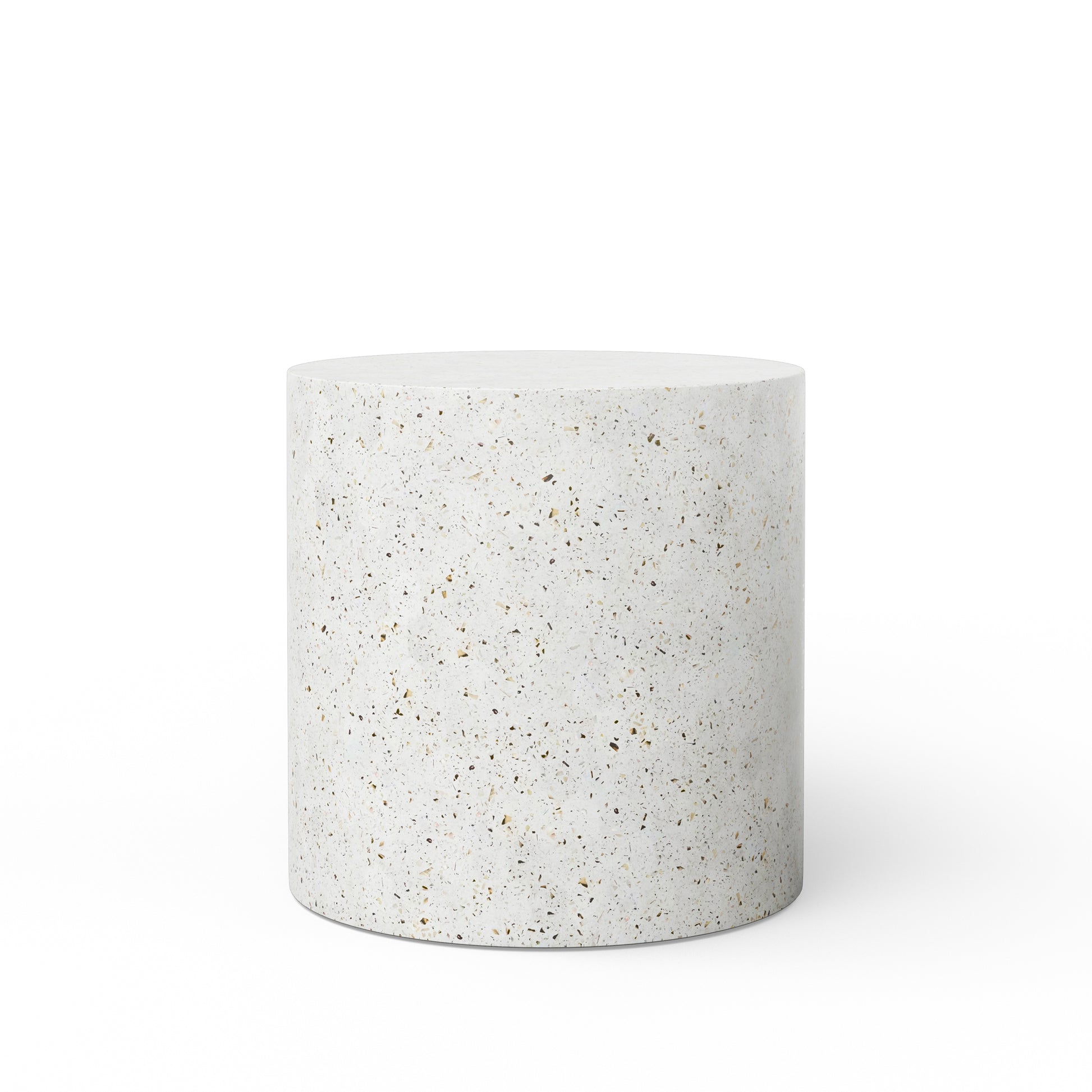 Mixx - Una 20" Pedestal - Ivory Terrazzo - Central Designs