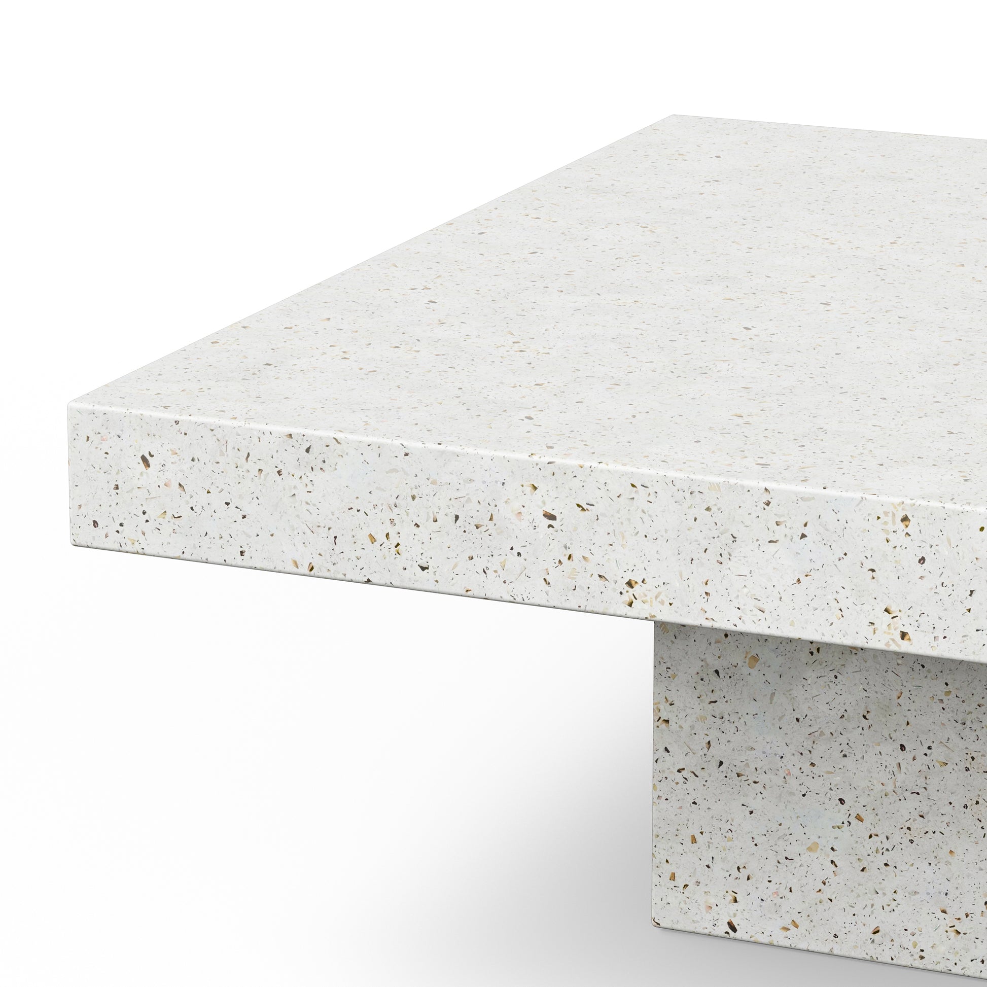 Mixx - Una Square Coffee Table - Ivory Terrazzo - Central Designs