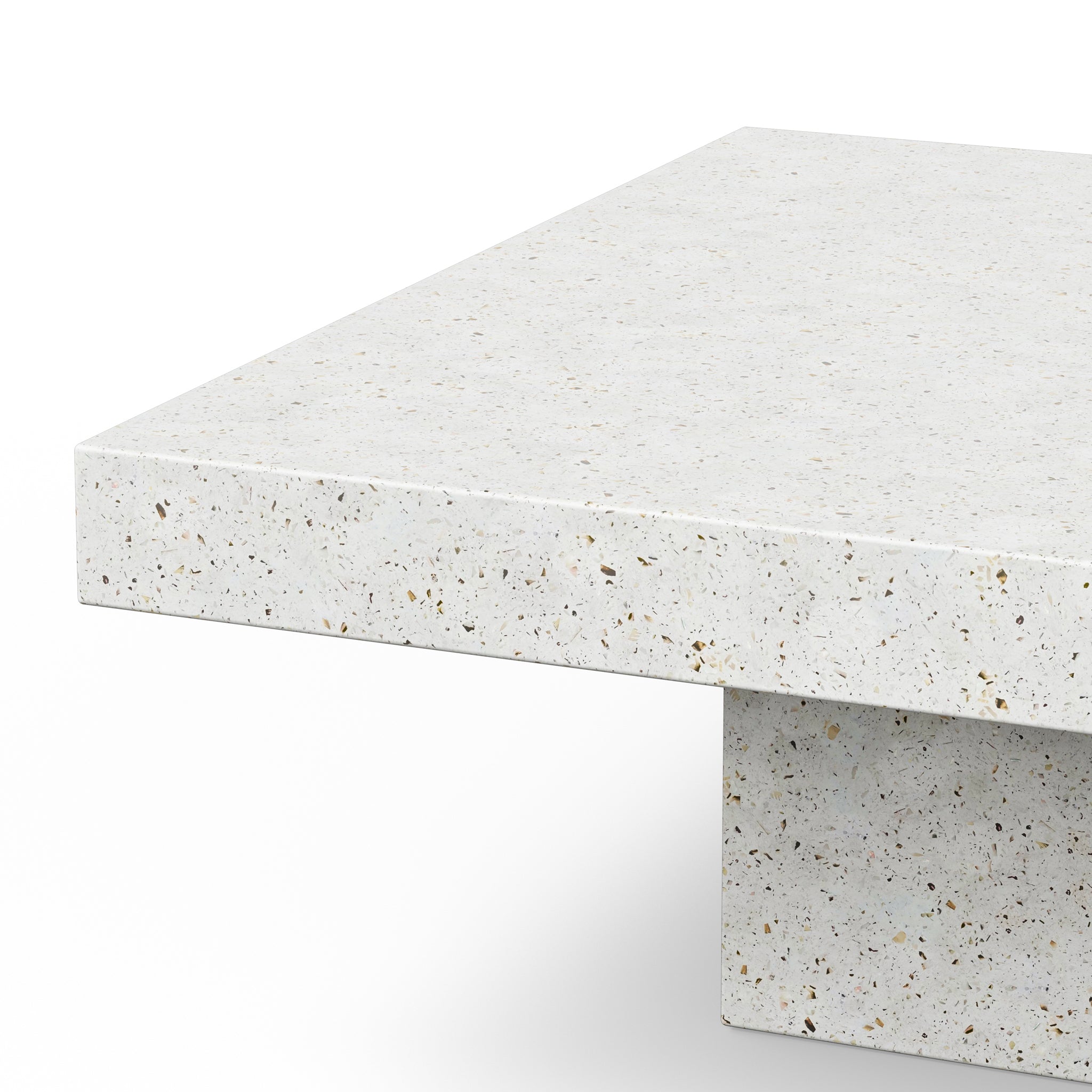 Mixx - Una Square Coffee Table - Ivory Terrazzo - Central Designs