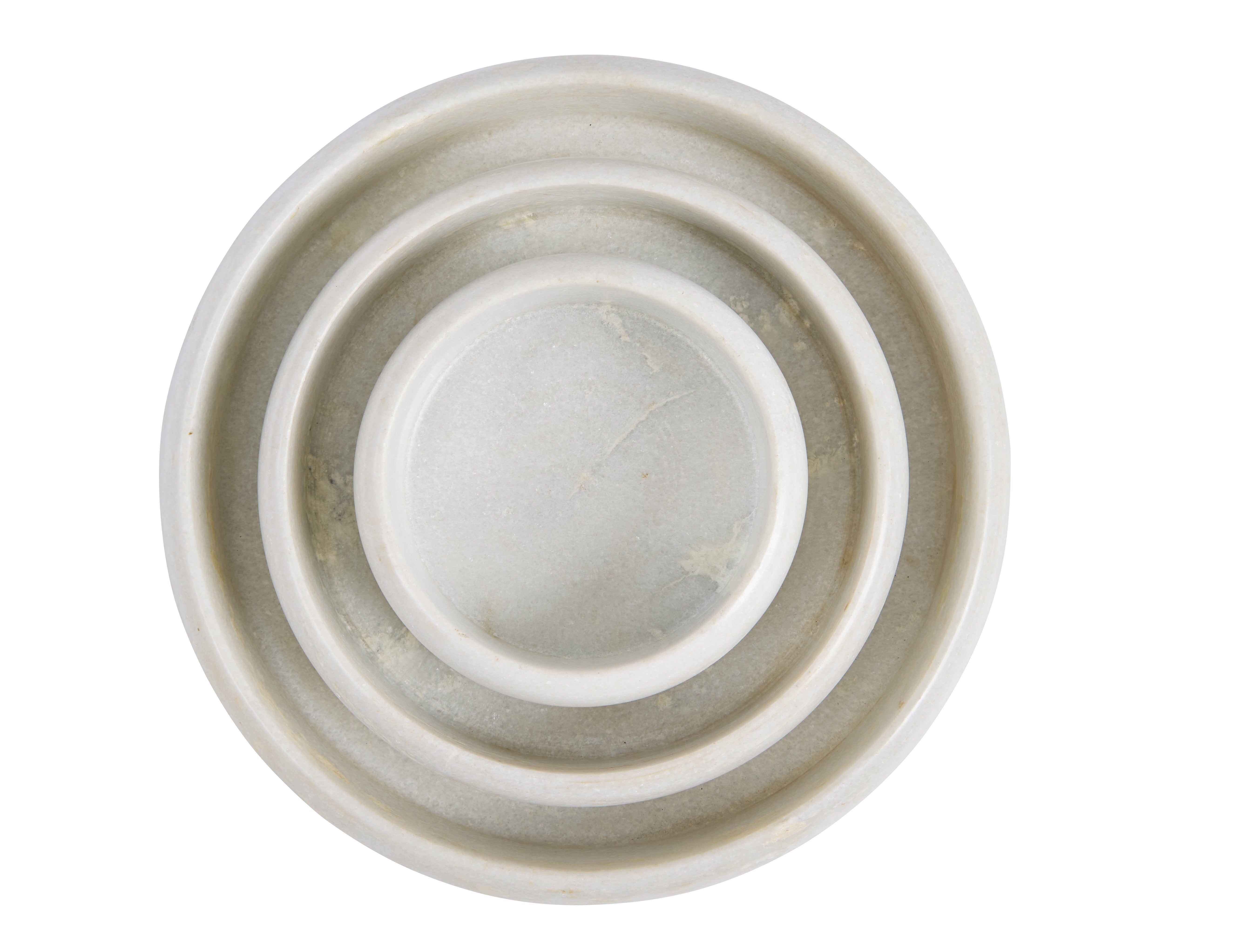 Nesting Curved Marble Bowls