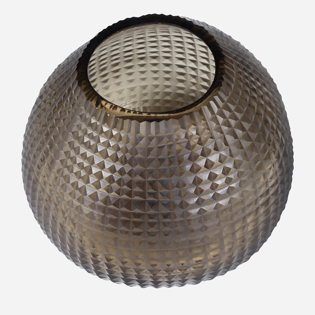 Somme Round Jack Fruit Smoke Glass Vase